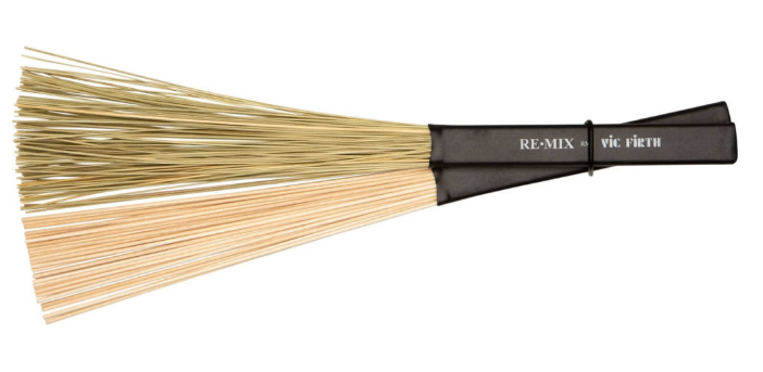 Vic Firth RE-MIX BRUSH RMP 2-PAIR COMBO PACK African Grass & Birch Dowel - Red One Music