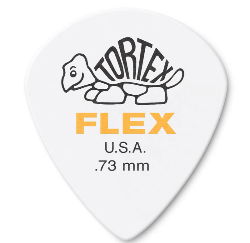 Dunlop 468P073 Tortez Flex Jazz III .73MM Guitar Picks 12-Pack - Red One Music