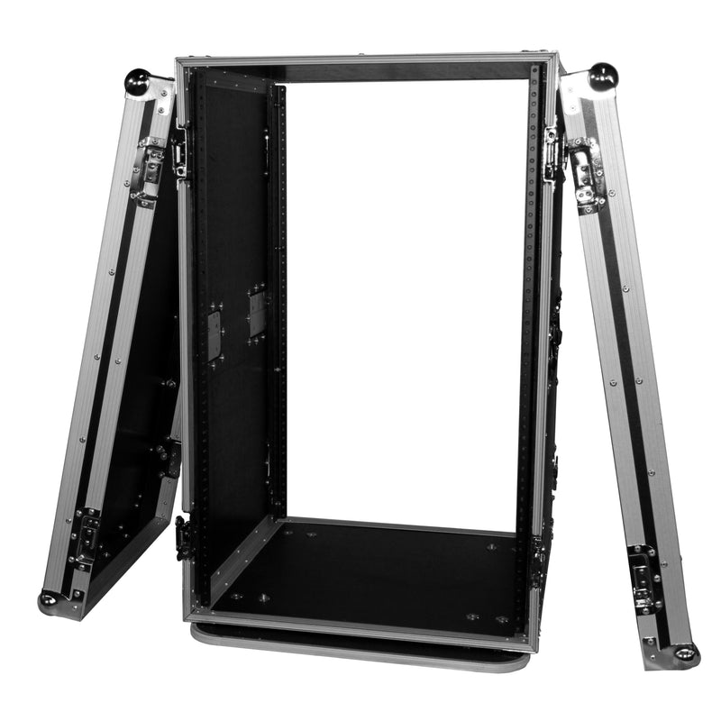 ProX T-18RSS 18U Space Amp Rack Mount ATA Flight Case 19 Inch Depth W-Casters