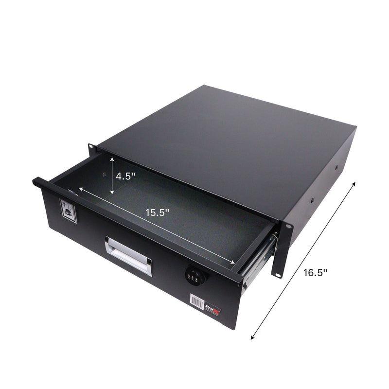 Prox T-3rd-18 MK3 3U Sack Space 18 "Dumiteur de montage à rack de profondeur