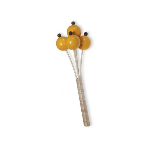 Toca T-BRS Rattan Ball Shaker on Stick - Yellow