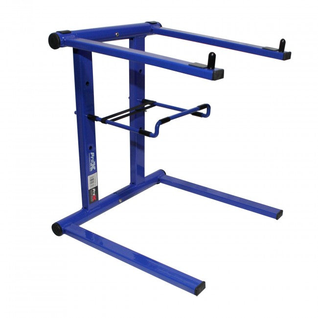 ProX T-LPS600BLUE Foldable and Portable DJ Laptop Stand W/Adjustable Shelf Blue - Red One Music
