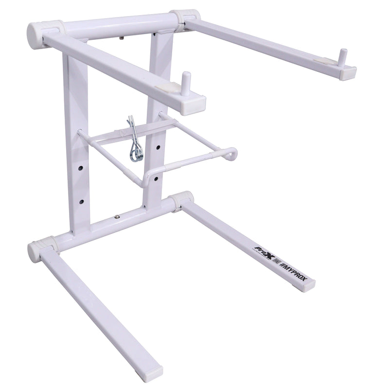 ProX T-LPS600WHITE XO DJ Foldable Laptop Stand with Carrying Bag (White)