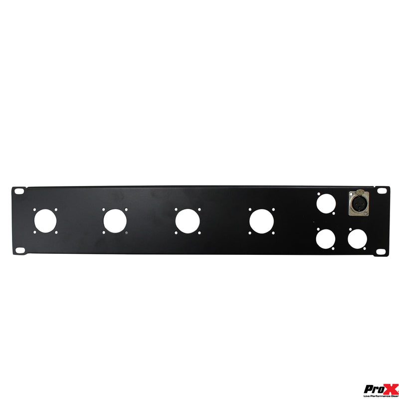 ProX T-P2-4X4 2 Unit Unloaded Rack Panel for 4 XLR-D and 4 NL4 Speakon or NAC3 Powercon