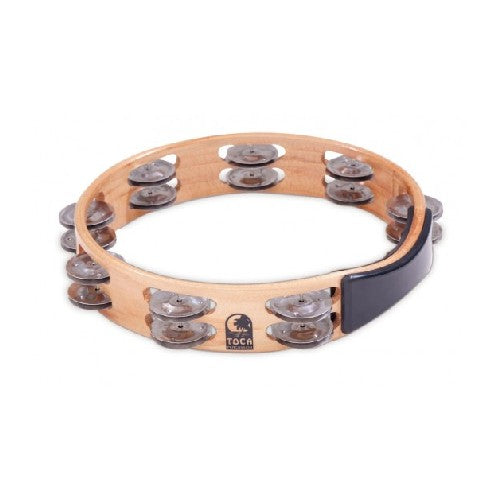 Toca T1010-A Acacia Wood 10" Tambourine - Double Row
