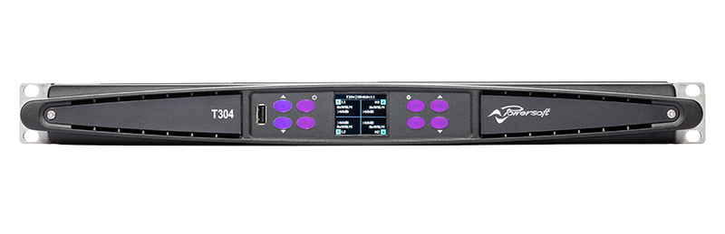 Powersoft T304 4-Channel High-Performance Amplifier Platform with DSP and Dante™ - Red One Music