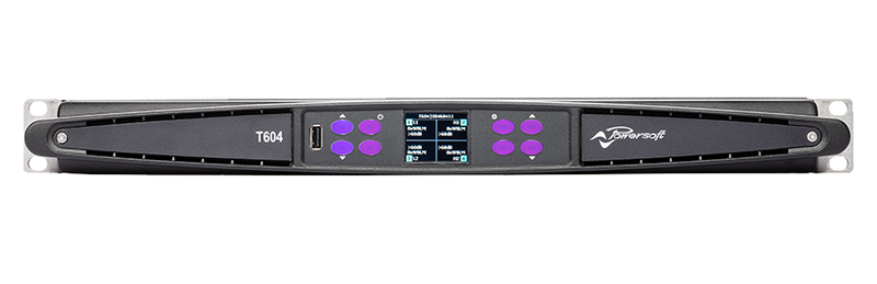 Powersoft T604 4-Channel High-Performance Amplifier Platform with DSP and Dante™ - Red One Music