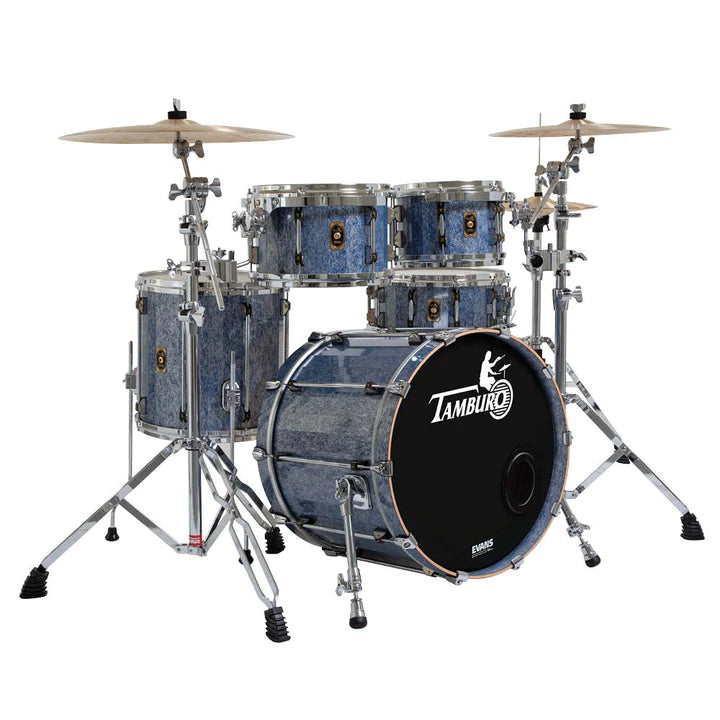 Tamburo TB OPERA522FB16 OPERA Series Pack de 5 fûts en bois avec caisse claire, grosse caisse 22" et tom au sol 16" - Bleu fantaisie