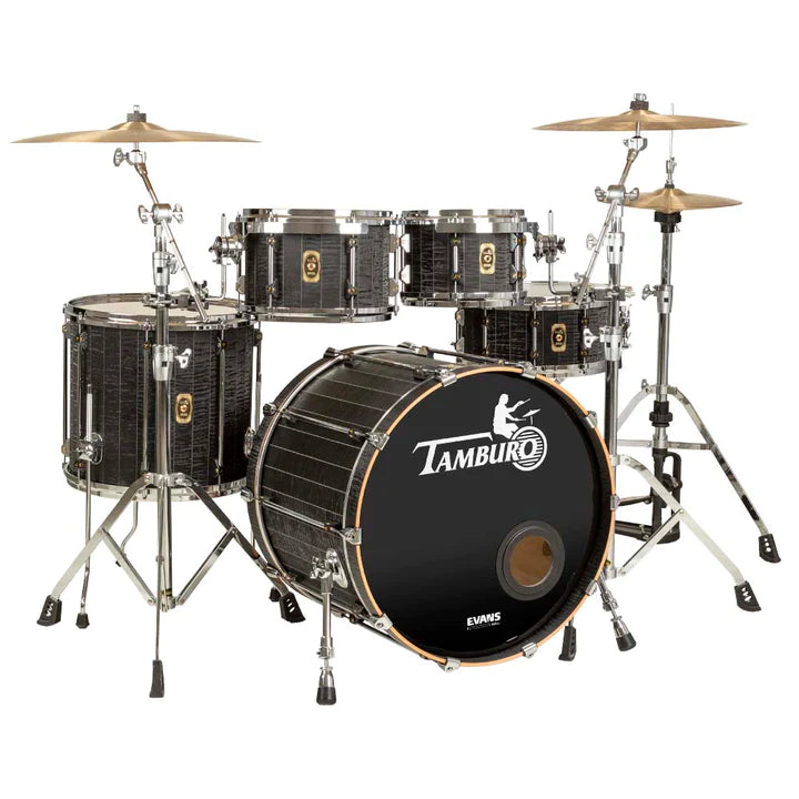 Tamburo TB OPERA522FN16 OPERA Series Pack de 5 fûts en bois avec caisse claire, grosse caisse 22" et tom au sol 16" - Noir flammé