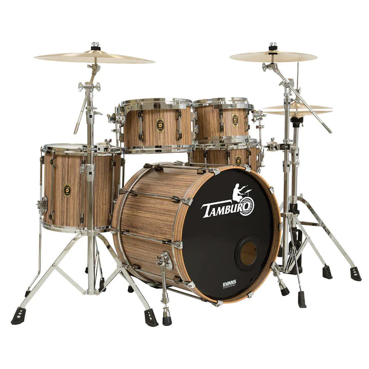 Tamburo TB OPERA418ZS OPERA Series Pack de 4 fûts en bois avec caisse claire et grosse caisse 18" - Zebrano