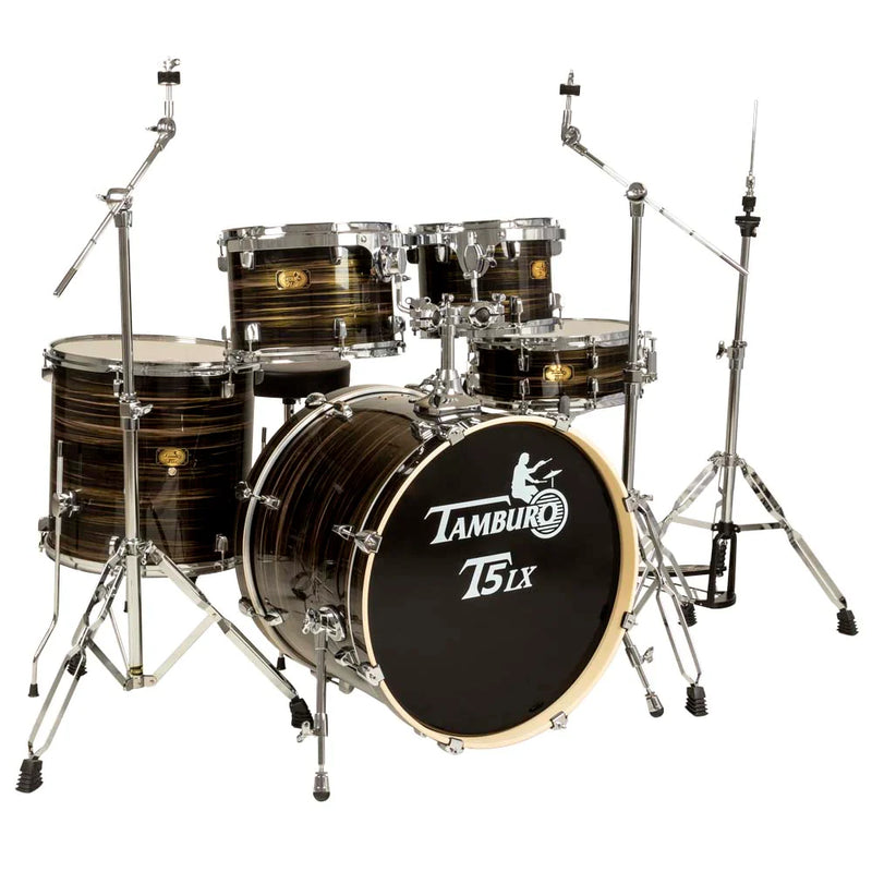 Tamburo TB T5LXP20WGBK Drum Set T5LX Series 5-piece 20" Bass Drum (Wood Grain Black)