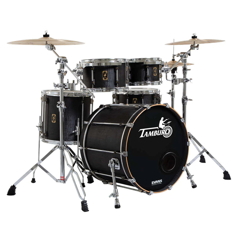 Tamburo TB Unika418fn Unika Series 4 pièces Shell Pack avec caisse claire et tambour basse 18 "- noir flammé