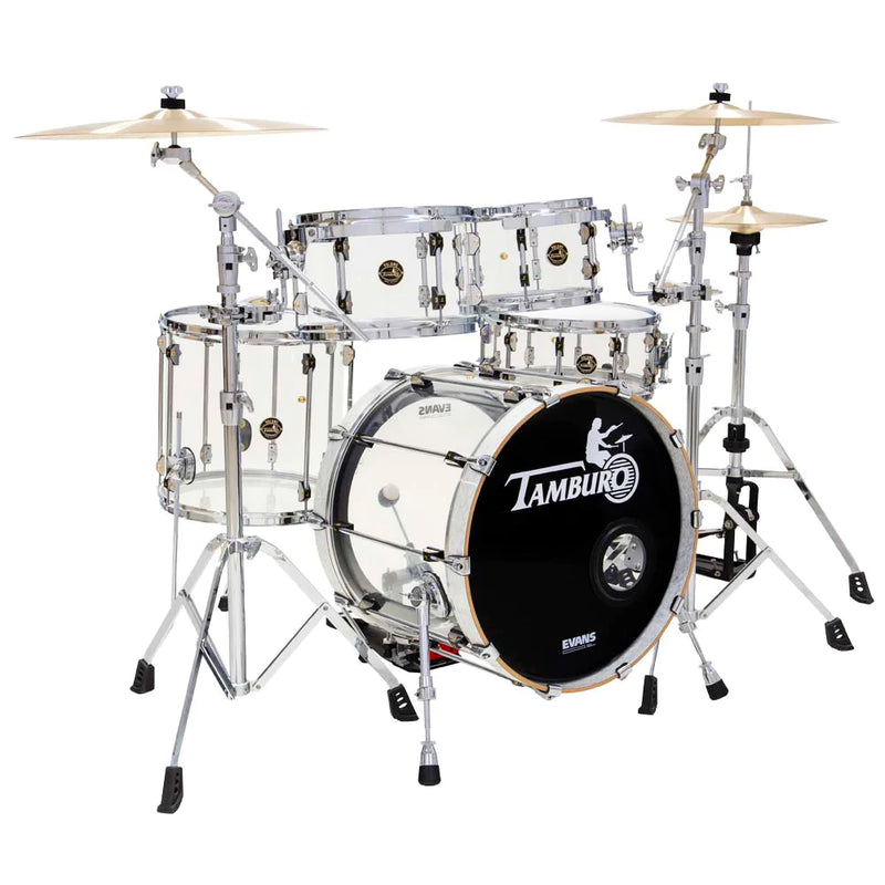 TAMBURO TB VL520N Volume Series Série 5 pièces sans coure-acrylique Pack de coquille avec caisse claire et tambour de basse de 20 "- Clear naturel