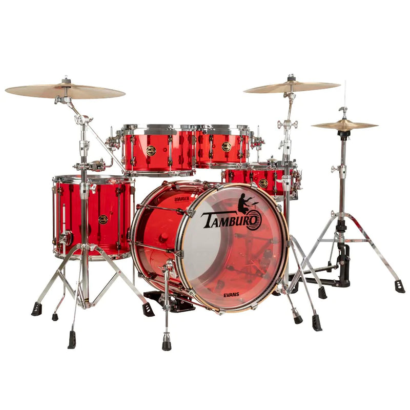 Tamburo TB VL520WR VOLUME Série 5 pièces Socle sans couture-acrylique avec caisse claire et tambour basse de 20 "- Rouge