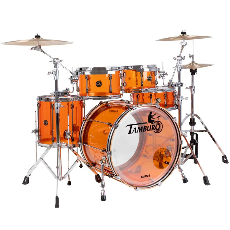Tamburo TB VL522OR16 Volume Series Série de volumes 5 pièces pack de coquille sans carie-acrylique avec caisse claire et tambour de 22 "et plancher de 16" - orange