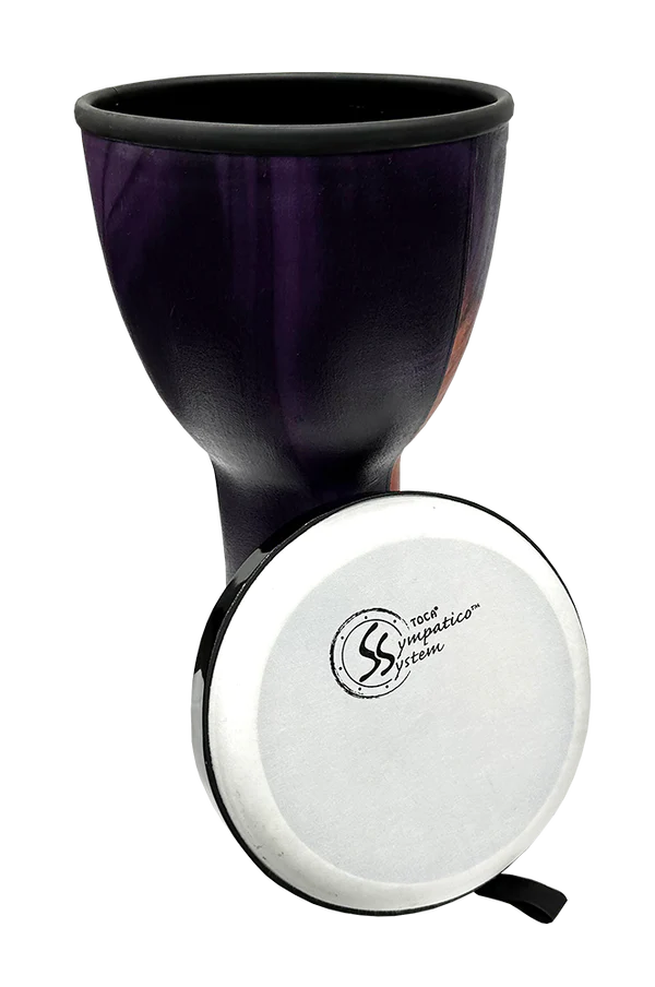 Toca TSSND-8WP-FP Sympatico™ Nesting Djembes Pretuned Heads 8" (Woodstock Purple)