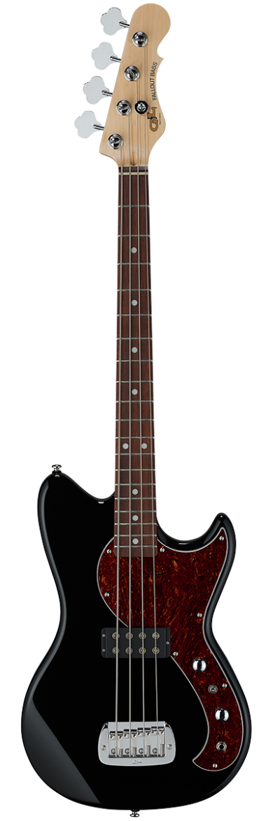 G&L Tribute Series FALLOUT 30" Short Scale Electric Bass (Jet Black)