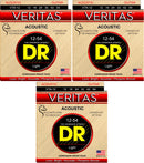 DR Handmade Strings VTA-12-3PK Veritas Acoustic Guitar Strings - Light (12-54) (3 Pack)