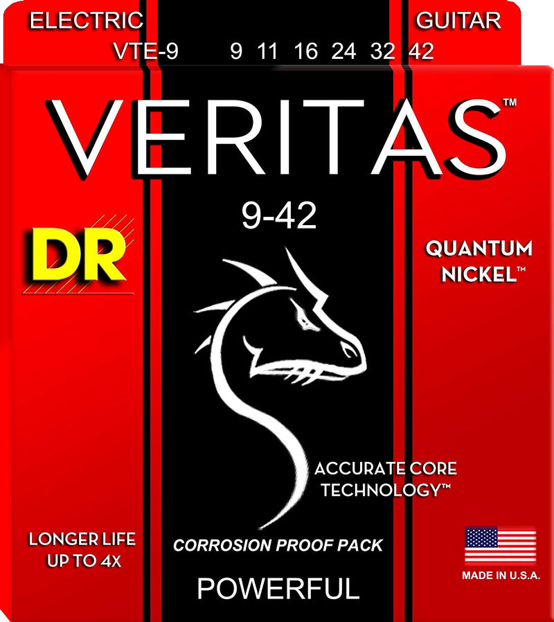 DR Handmade Strings VTE-9 Veritas Electric Guitar String - Light (9-42)