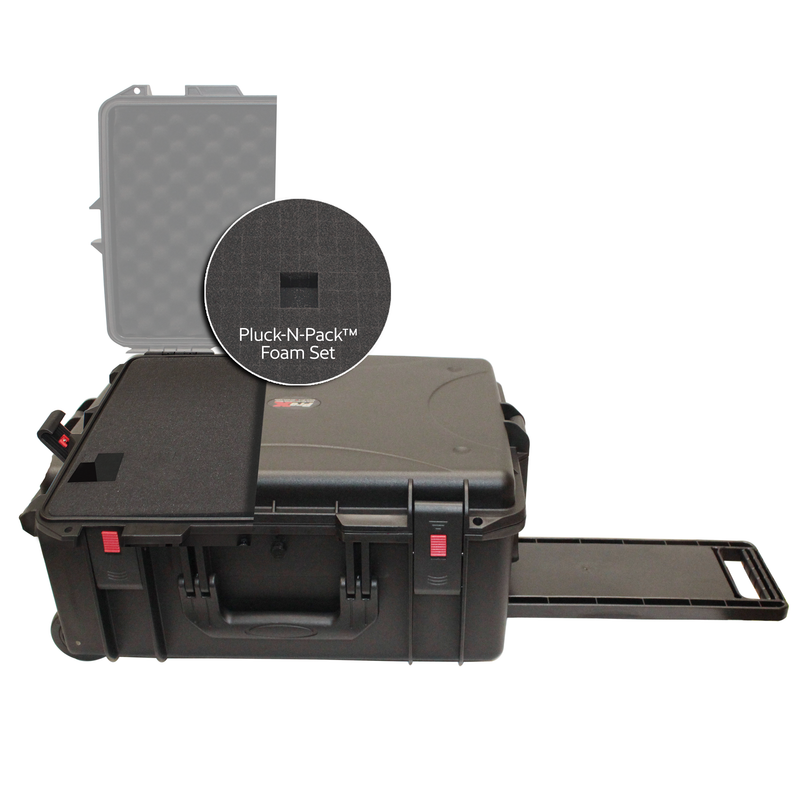 ProX VAULTX XM-1102HW Medium Universal Watertight Case W-Extendable Handle, Wheels and Pluck-N-Pak Foam