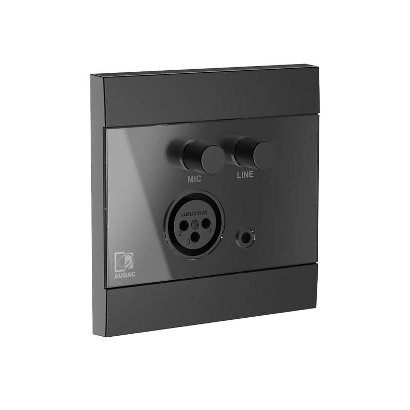 Audac WP205/B Microphone & Line Input Wall Panel (Black)