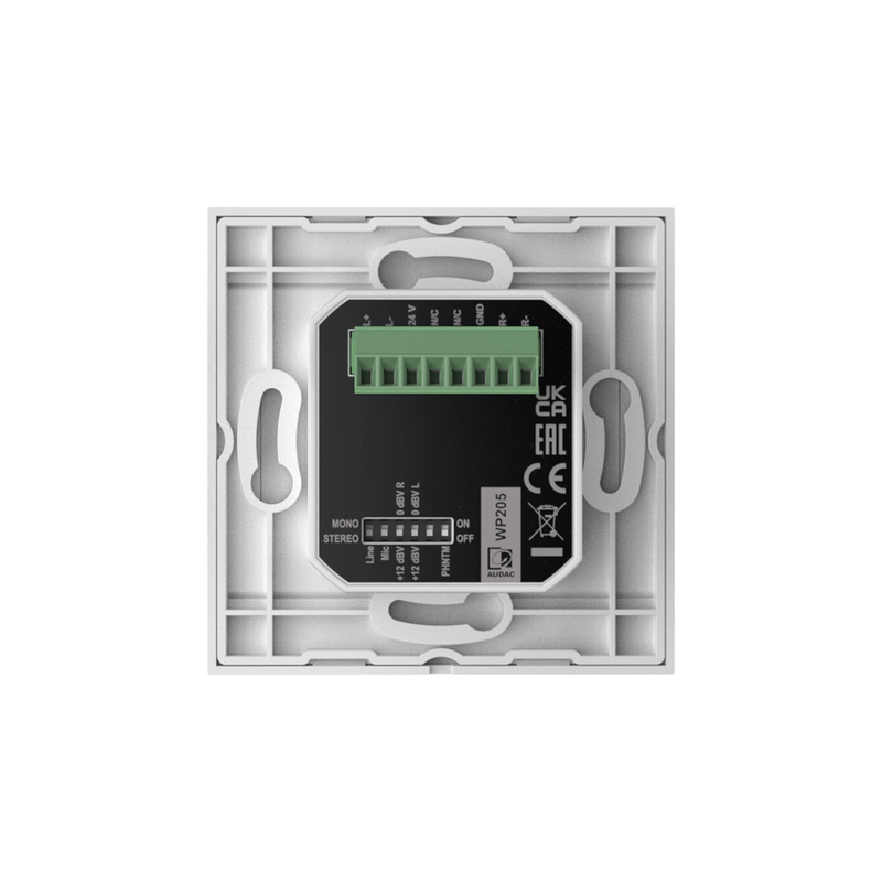 Audac WP205 Microphone & Line Input Wall Panel (White)