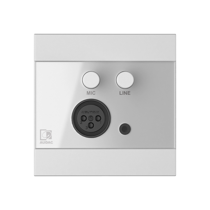 Audac WP205 Microphone & Line Input Wall Panel (White)