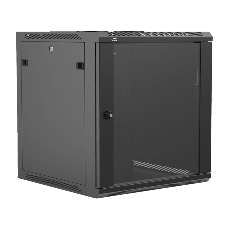 Caymon WPR612R/B 19" Wall Mount Rack For 12 Units With Removable Back (Black)