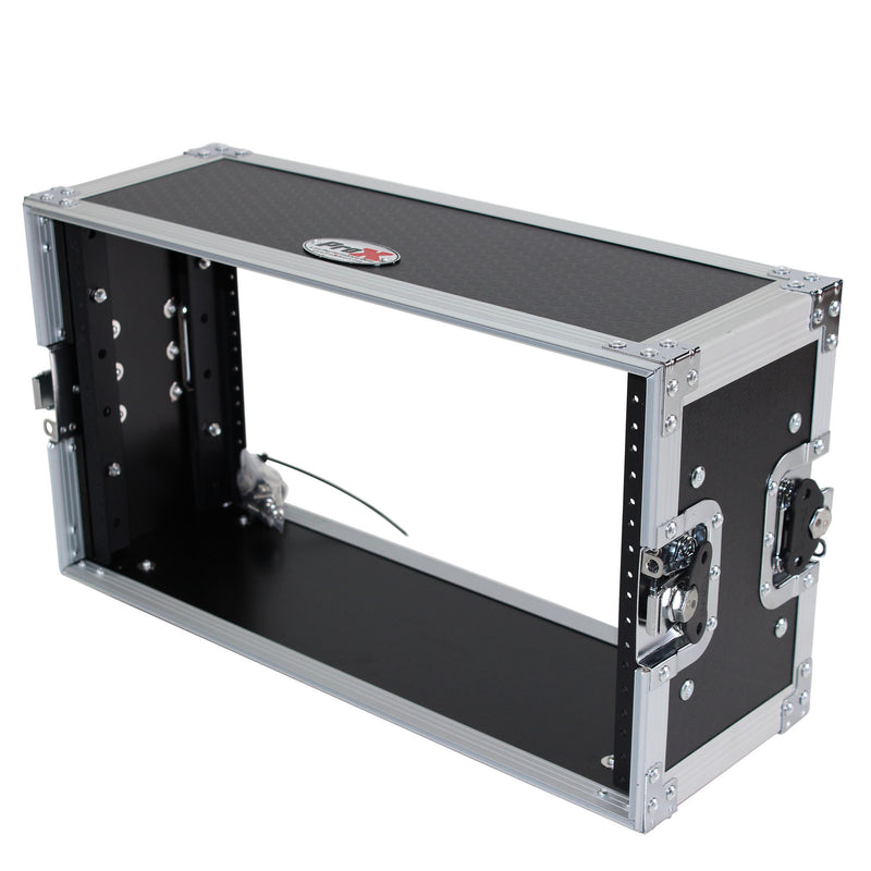 ProX X-6U7D 6U Deluxe Effects Rack 7 In Deep Rail to Rail