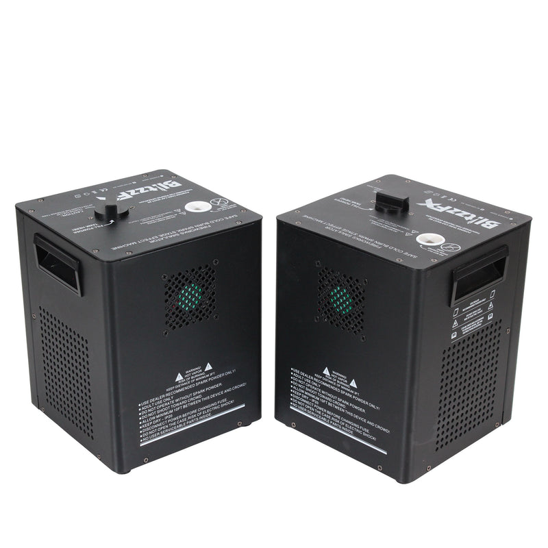 ProX X-BLITZZFX X2 Blitzz FX Set of Two Smaller Model Cold Spark Machines W-Flight Case