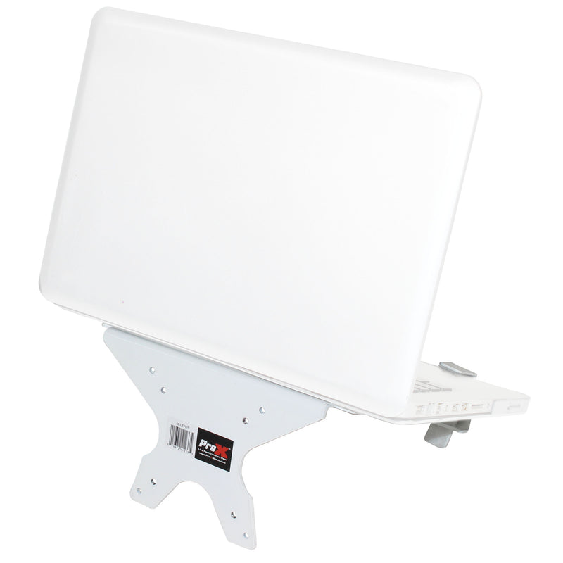 ProX X-LTF01WH Laptop Shelf Monitor VESA Arm bracket Mount fits on Speaker Stand (White)