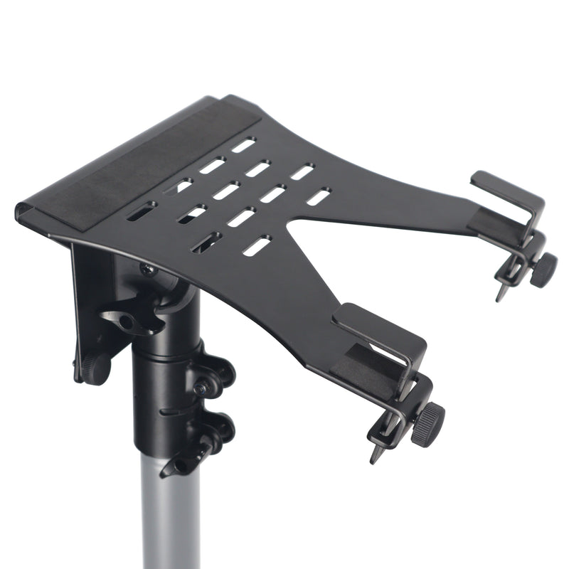 ProX X-LTF01BK Laptop Shelf Monitor VESA Arm bracket Mount fits on Speaker Stand (Black)
