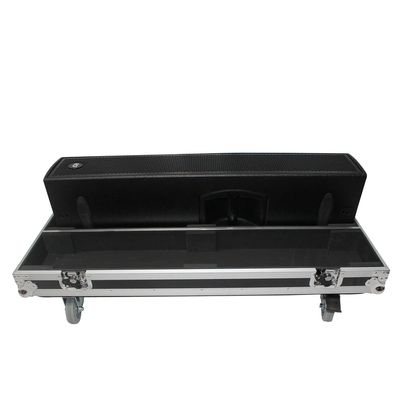 Flight case ProX X-RCF-NXL24A pour deux enceintes colonnes RCF NX L24-A avec roulettes de 4 pouces