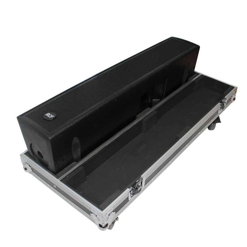 Flight case ProX X-RCF-NXL24A pour deux enceintes colonnes RCF NX L24-A avec roulettes de 4 pouces