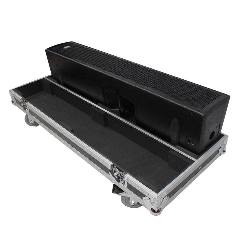 Flight case ProX X-RCF-NXL24A pour deux enceintes colonnes RCF NX L24-A avec roulettes de 4 pouces