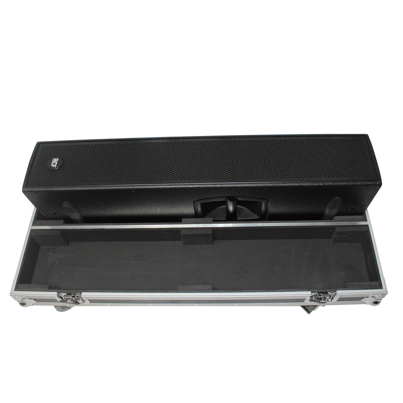 Flight case ProX X-RCF-NXL24A pour deux enceintes colonnes RCF NX L24-A avec roulettes de 4 pouces