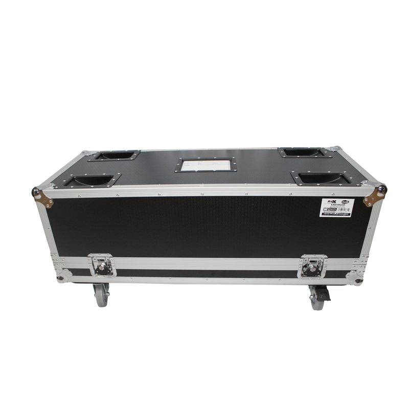 Flight case ProX X-RCF-NXL24A pour deux enceintes colonnes RCF NX L24-A avec roulettes de 4 pouces