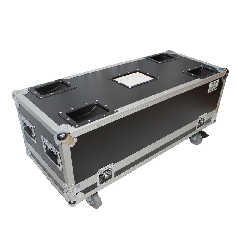 Flight case ProX X-RCF-NXL24A pour deux enceintes colonnes RCF NX L24-A avec roulettes de 4 pouces