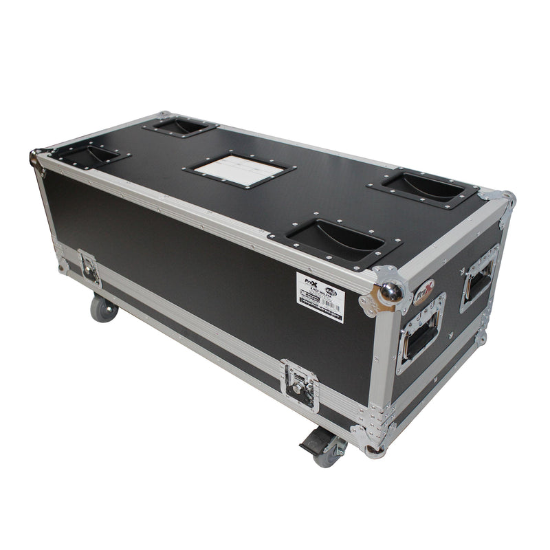 Flight case ProX X-RCF-NXL24A pour deux enceintes colonnes RCF NX L24-A avec roulettes de 4 pouces