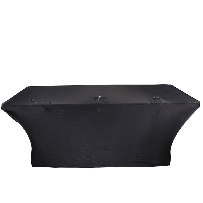 ProX X-ST6BL 6 Ft. Open Back Spandex Table Cover Scrim (Black)