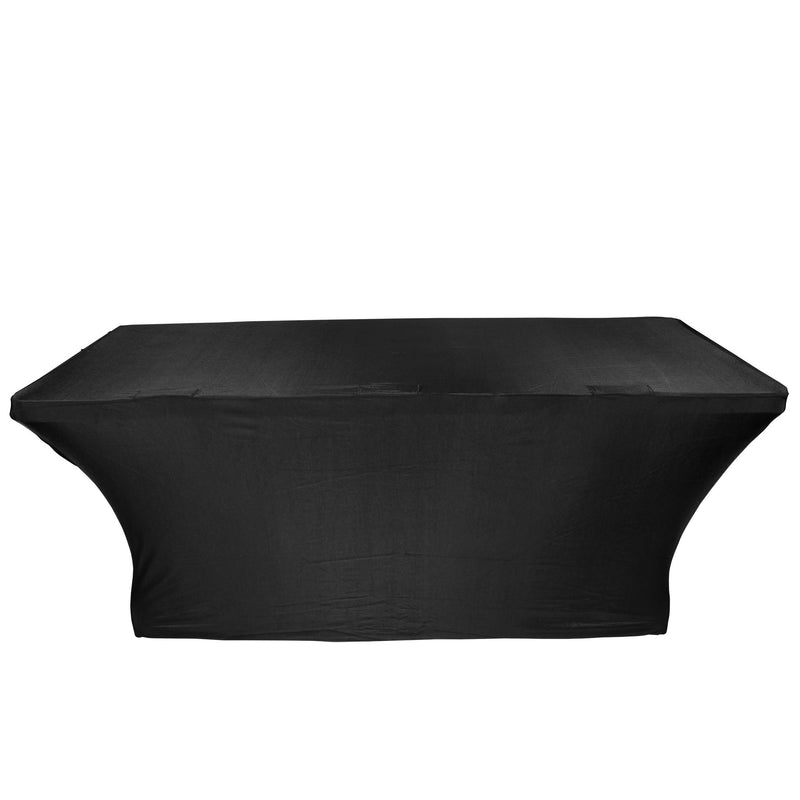 ProX X-ST6BL 6 Ft. Open Back Spandex Table Cover Scrim (Black)