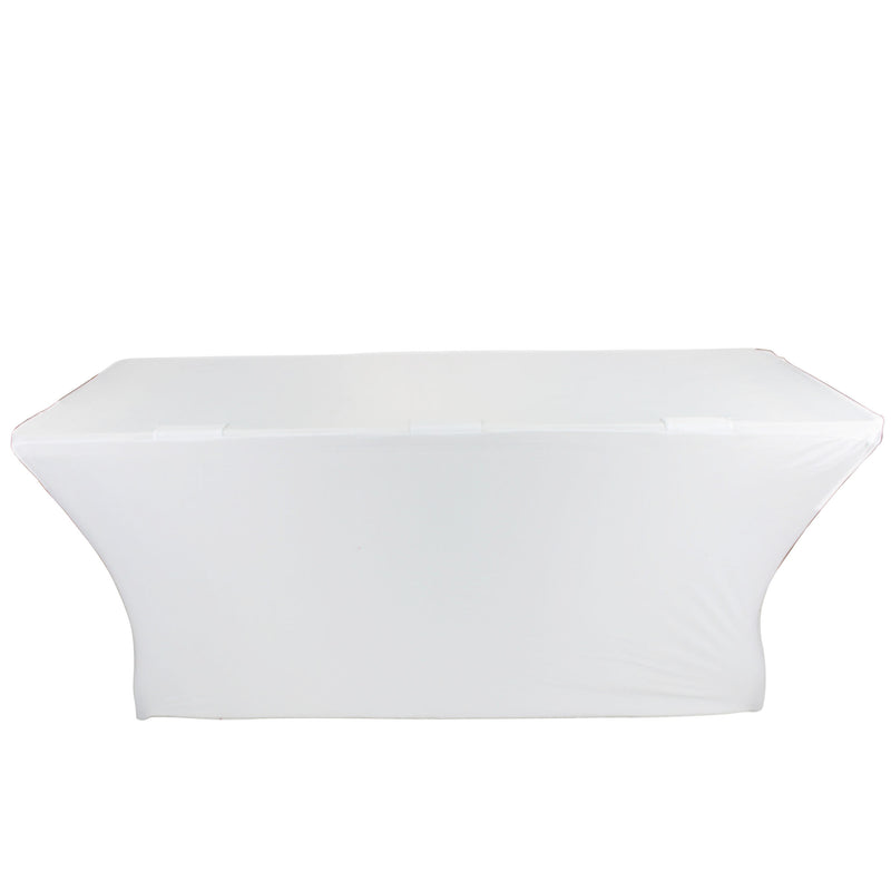 ProX X-ST6W 6 Ft. Open Back Spandex Table Cover/Scrim (White)