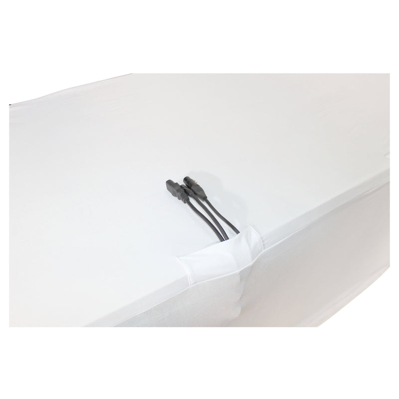 ProX X-ST4W 4 Ft. Open Back Spandex Table Cover/Scrim (White)