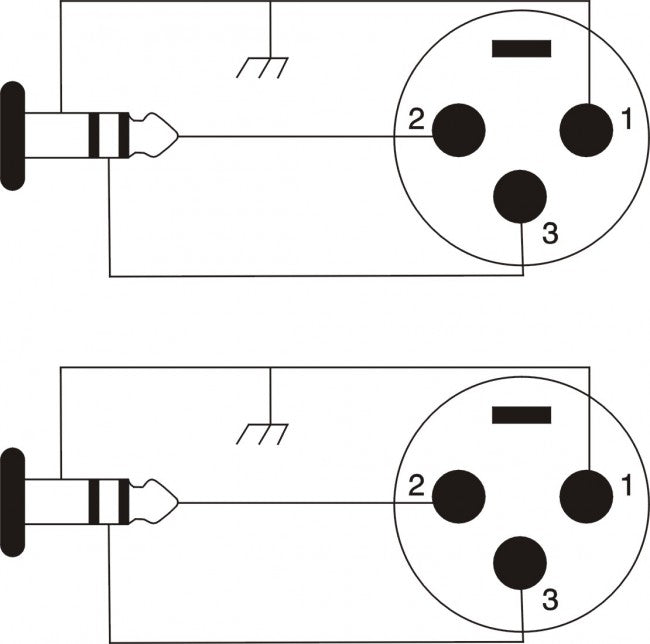 ProX XC-DSXF10 10 pi. Câble audio symétrique double 1/4" TRS-M vers double XLR3-F haute performance