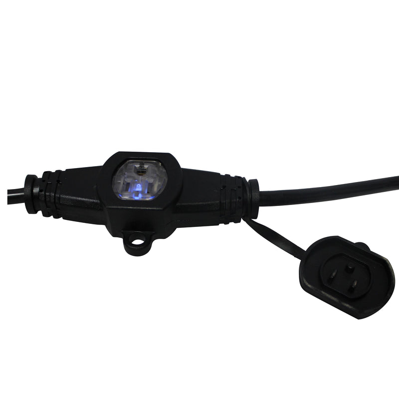 ProX XC-MEP12-326 120VAC NEMA 15 Male to 6 Socket Female Power-Extension Cord 12-3 AWG (Black) - 32 Ft.