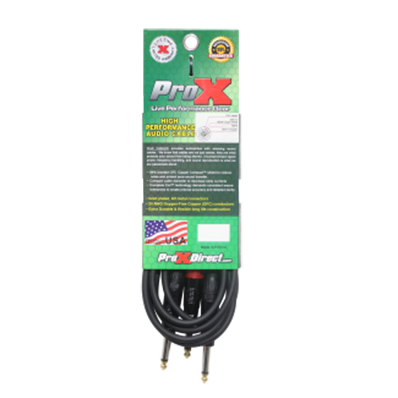 ProX XC-PYP10 1/4" TS-M to Dual 1/4" TS-M High Performance Audio Cable - 10 Ft.