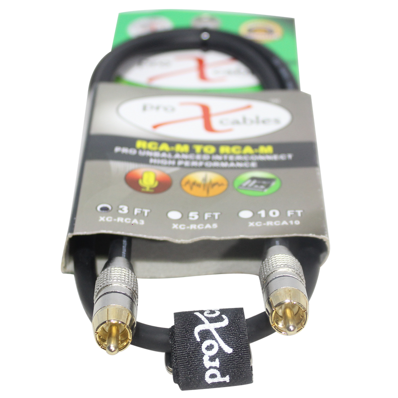 ProX XC-RCA03 3 pi. Câble audio haute performance RCA vers RCA