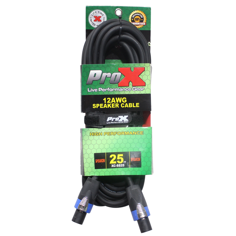 ProX XC-SS25 25ft. SpeakOn to SpeakOn 12AWG High Performance Speaker Cable