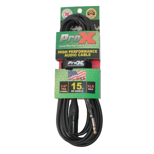 ProX XC-SXM15 1/4" TRS Balanced to XLR-M