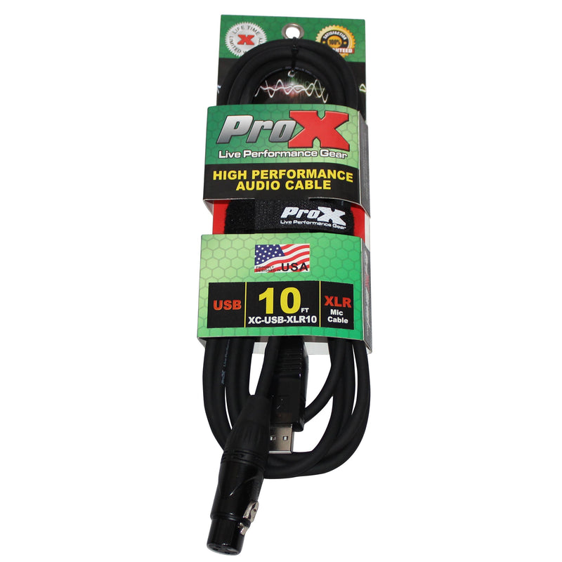 ProX XC-USB-XLR10 XLR-F to USB High Performance Audio Cable - 10ft